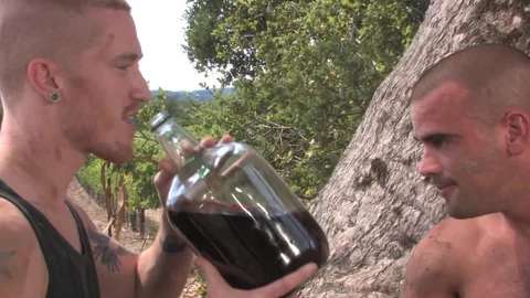 Fetish Force: Sharing Vino Between Lips